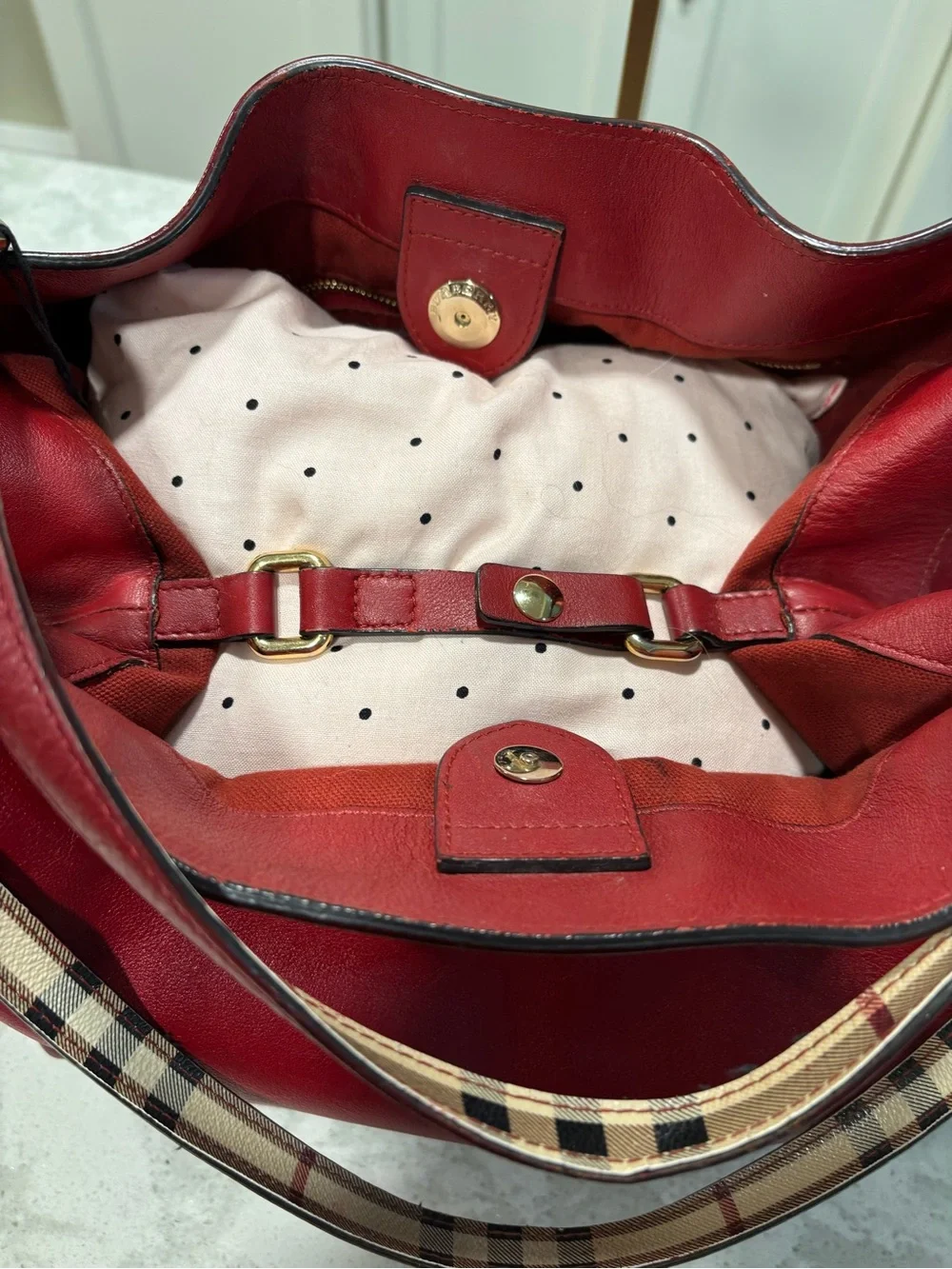 Burberry soft red